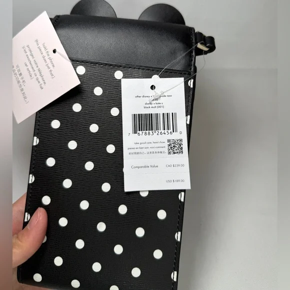 Disney X Kate Spade New York Minnie Mouse North South Flap Phone Crossbody - Picture 5 of 8
